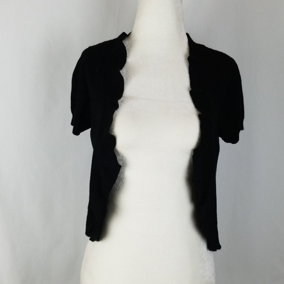 Dress Barn Black Sweater with Ruffles - Picture 2 of 6